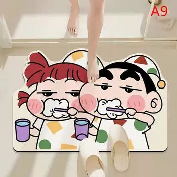 Коврик для душа, впитывающий воду, быстросохнущий, модный, домашний, подарки и изысканный, мультяшный, аниме, мягкий и удобный, аниме-перифе