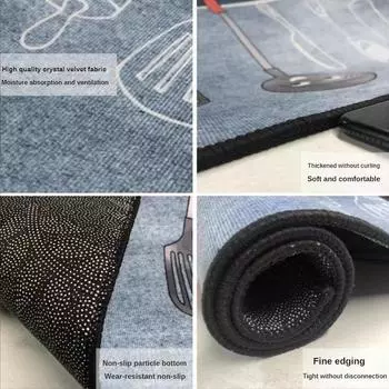 Коврик для двери из кристального бархата, нескользящий коврик для ванной, впитывающий и пригодный для машинной стирки коврик для балкона 40cmx60cm