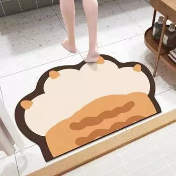 Коврик для двери, коврик для ног, противоскользящий коврик для входа, коврик для ванной комнаты, впитывающий коврик, ванная комната 400mm x 600mm жёлтый