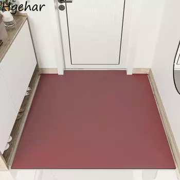 Коврик для двери ПВХ Простой Нескользящий Грязеустойчивый Легко моется Водонепроницаемый Уличный Внутренний Вход Ванная Напольный Коврик Бытовая Ins 50x80cm кофейный