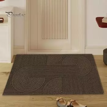 Коврик для двери удаляет грязь, переработанная противоскользящая основа, режущийся геометрический узор, для использования в помещении и на улице, входной коврик для кухни, гаража E