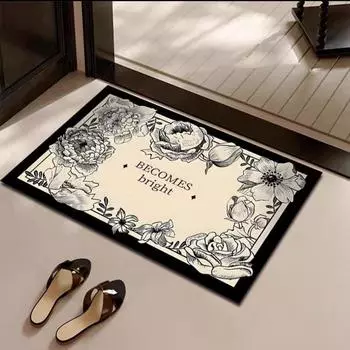 Коврик для двери унитаза Диатомовый грязепоглощающий нескользящий коврик Коврик для туалета Коврик для ванной комнаты Силиконовый коврик для двери унитаза 40 * 60cm