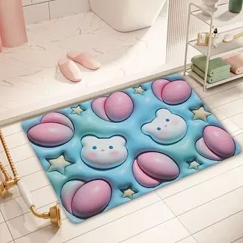Коврик для двери в туалете, ванной, туалете, входе, нескользящий, впитывающий, коврик для ног, коврик для двери, диатомовый грязевой коврик для ног 40 * 60cm