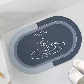 Коврик для двери ванной комнаты из диатомовой грязи, нескользящий впитывающий коврик, коврик для ног в ванной, домашний ковер для ванной и туалета 40x60cm