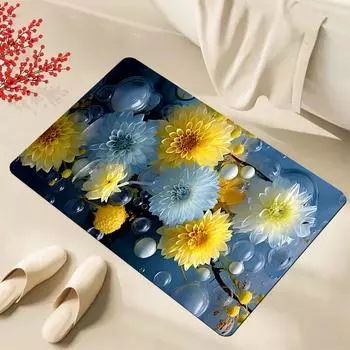 Коврик для двери ванной комнаты, высококачественный пол в спальне, диатомовая грязь, противоскользящий влагопоглощающий коврик для ног 30x50 белый