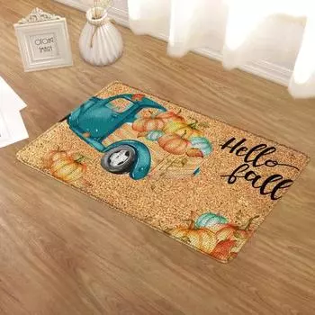 Коврик для двери Yousheng с рисунком гнома и тыквы, нескользящий полиэстеровый коврик для ванной комнаты для дома 40*60cm 1