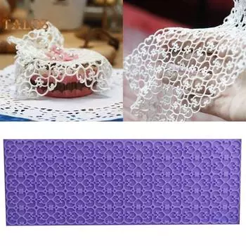 Коврик для формочек для помадки, многоразовая форма для выпечки, устойчивая к деформации, полезная, кружевная, тисненая, кухонный гаджет