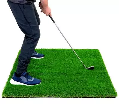 Коврик для гольфа GolfStyle, 35 мм, грубая трава, тренировочный коврик для гольфа 100 x 100 см для ударов по железу, грубый газон, искусственная трава для помещений и улицы, грубый