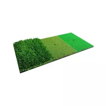 Коврик для гольфа с двойным складным тренировочным ковриком для гольфа с фервеем и шероховатой поверхностью, внутренний/наружный отбойный коврик для тренировки свинга One Size