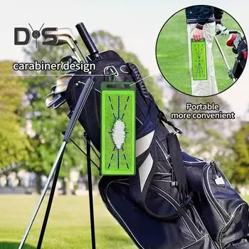 Коврик для гольфа с искусственным покрытием, переносной противоскользящий ударный коврик с карабином, для тренировок по гольфу в помещении и на открытом воздухе, для мужчин зелёный