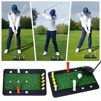 Коврик для гольфа с искусственным покрытием, тренировочный коврик для гольфа с резиновой основой, тренировочная площадка для гольфа в помещении и на открытом воздухе
