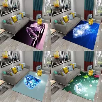 Коврик для гостиной, балкона, спальни, мягкий ковер для детской комнаты, повседневный ковер, нескользящий ковер для ванной комнаты, сверкающий ковер с бриллиантами 40x60cm