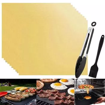 Коврик для гриля для барбекю, антипригарная подложка для выпечки на гриле, многоразовая плита для приготовления пищи, коврик для пикника на открытом воздухе, инструмент для гриля 40*30 см
