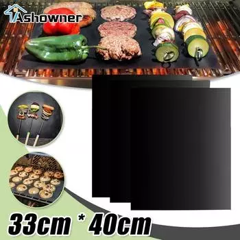 Коврик для гриля для барбекю, противень для выпечки, антипригарный противень для гриля, многоразовый для пикника, духовка для барбекю, кухонные принадлежности для барбекю 1Pcs