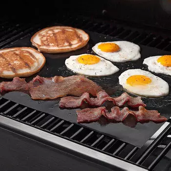 Коврик для гриля для барбекю, жаропрочный, легко моется, многоразовый, аксессуары для гриля для барбекю S