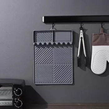 Коврик для гриля Yousheng, силиконовый, для поддона под лопатку, для боковой полки Blackstone, противоскользящий коврик для гриля, для кухонной столешницы для барбекю серый