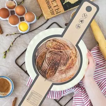 Коврик для хлеба, антипригарный силиконовый слинг для хлеба с длинной ручкой, прочный термостойкий вкладыш для голландской духовки для домашней кухни Round