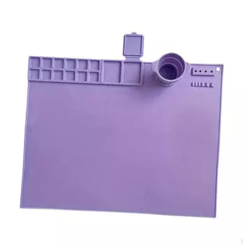 Коврик для художника с чашкой для легкой уборки и творческих проектов фиолетовый