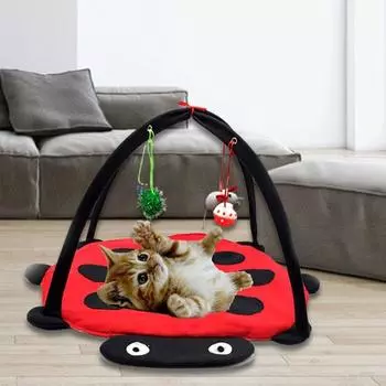 Коврик для игр с кошками Многофункциональный складной Удобный дышащий моющийся Ультрамягкий универсальный 4