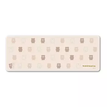 Коврик для игрового стола Allone пушистый 140 x x 60 см, прострочка для предотвращения осыпания, подкладка бежевый медведь милый #Unipo Q-LiA 0.3 противоскользящий киберспортивный ALG-GMDMQM80 бежевый