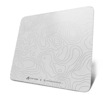Коврик для игровой мыши ATTACK Коврик для игровой мыши Стеклянный коврик для игровой мыши Закаленное стекло Устойчивый к царапинам Бесшумный дизайн Прочный Твердость по шкале Мооса Фрезерование с закругленными краями белый