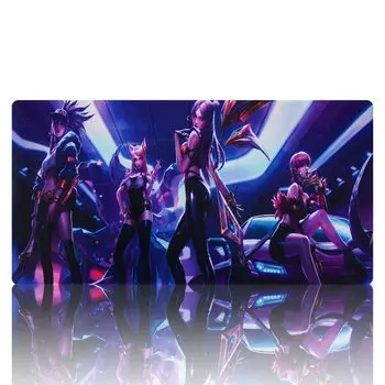 Коврик для игровой мыши Newseego League of Legends, супербольшой коврик для игровой мыши, классный, простой, прочный, нескользящий, игровой коврик LOL, противоскользящий, 800400 мм