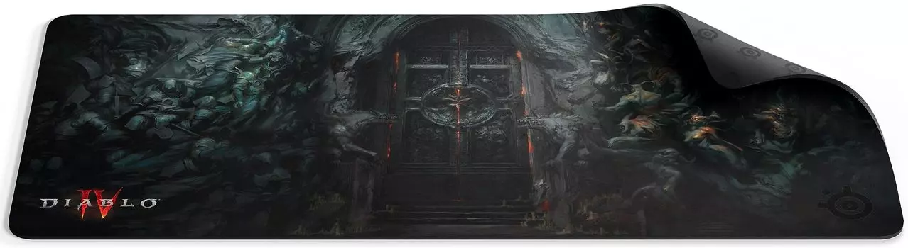 Коврик для игровой мыши SteelSeries Limited Edition Diablo IV Design с резиновой основой 90 см x 40 см x QcK Diablo IV XXL 63426 Нескользящий 0,4 см