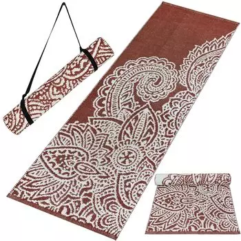 Коврик для йоги из хлопка ручной работы для женщин и мужчин. 2X6 футов, толщина 8 мм,