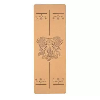 Коврик для йоги из пробкового каучука, расширяющий коврик для фитнес-упражнений, нескользящий коврик для йоги, коврик для йоги 183*66*0.5cm