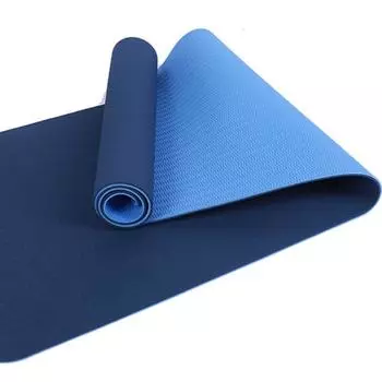 Коврик для йоги из ТПЭ, 6 мм, двухцветный, утолщенный, расширенный и удлиненный, противоскользящий коврик из ТПЭ для девочек, коврик для фитнеса, танцев, безопасность и защита окружающей среды 183*61*0.6cm