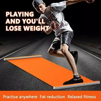 Коврик для йоги, скользящий коврик для занятий спортом в помещении, фитнеса, скольжения, пилатеса, тренировочной доски для ног, коврик для хоккея, катания на роликах, упражнений для ног 200 см