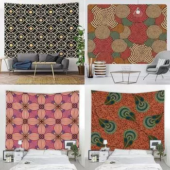 Коврик для йоги в стиле хиппи, настенный пляжное полотенце, простыня с геометрическим узором Мандала, психоделическая сцена, домашний гобелен 100x75cm
