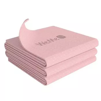 Коврик для йоги WeMe, складной тренировочный коврик, коврик для упражнений, коврик для пилатеса из материала TPE, легкий, для начинающих, продвинутый, удобное хранение, сумка для хранения в комплекте