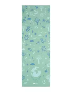 Коврик для йоги YDL Earth Combo Идеально подходит для горячих практик, сочетание мягкой ткани полотенца и резинового коврика Идеально подходит для горячей силовой практики Бикрам Аштанга и при потоотделении