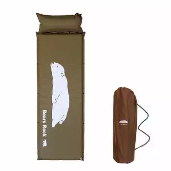 Коврик для кемпинга Bears Rock толщиной 5 см Sleeping Bear Design Rest Fit Keeper Mocha самонадувающийся (Сепия коричневая) МТ-105Ф
