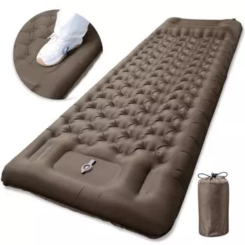 Коврик для кемпинга FIRPOW Air Mat включает в себя: Для сна в инструкции по эксплуатации и сумке для хранения Удобная для легкого хранения [Толщина 10 см] подушка, хаки