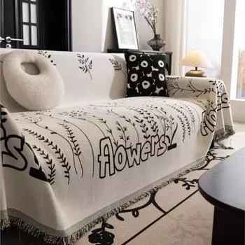 Коврик для кемпинга, пикника, цветов и растений, одеяла для гостиной, дивана, положения пары, современный плед, одеяло с цветными блоками 180x130