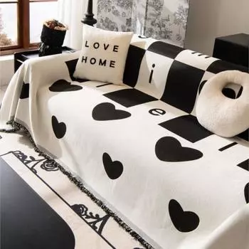 Коврик для кемпинга, пикника, сердца, букв, пледы для гостиной, дивана, положения пары, современный плед, одеяло с цветными блоками 180x130