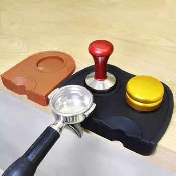 Коврик для кофе Tamper Mat Anti-Slip Портативный силиконовый эспрессо латте арт бариста кофейный коврик для кухни M чёрный