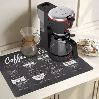 Коврик для кофейника мгновенно покрывает воду Коврик для кофемашины Технология очистки Кожаная подушка для контроля воды Водопоглощающая подкладка 30x40cm