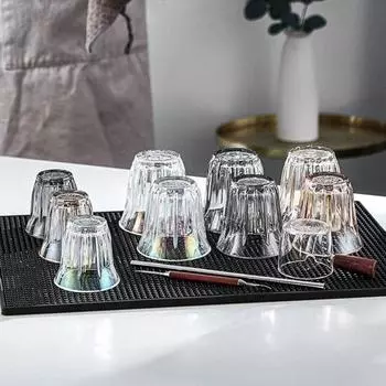 Коврик для кофейного бара с противоскользящим ковриком для сливного отверстия Нескользящие резиновые коврики для кофейного бара S