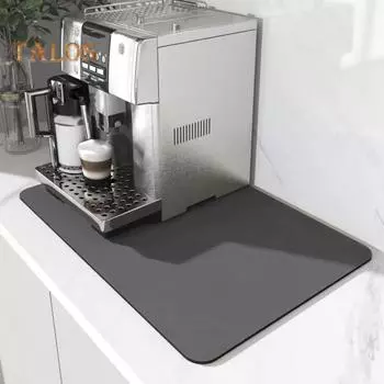 Коврик для кофейной биты для кухонной стойки под раковиной, впитывающий воду, герметичный, быстросохнущий, для кофемашины, коврик для столешницы, герметичный, резиновый, нижний, с подогревом 80 cm темно-серого