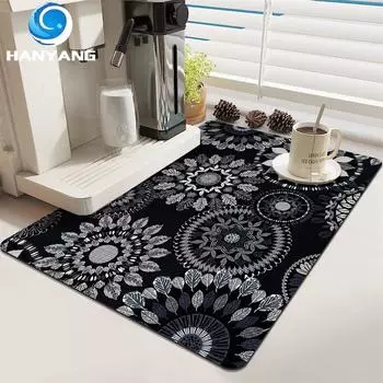 Коврик для кофемашины Кухонный бар Кизельгур Защитный коврик для рабочего стола Немоющийся теплоизоляционный коврик Дренажный коврик Быстросохнущий абсорбент 30cmx40cm