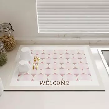 Коврик для кофеварки, дренажная подкладка, нескользящие кухонные коврики для сушки посуды, быстросохнущие подставки для столовых приборов, моющиеся подставки для столовых приборов 30x40cm