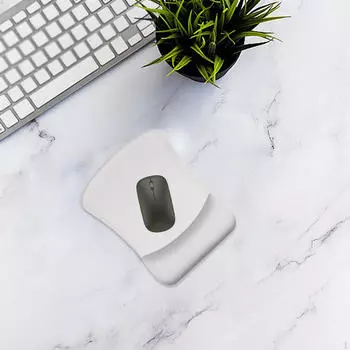 Коврик для компьютерной мыши с полиуретановой основой, подставка для запястья, аксессуары для клавиатуры, игровой нескользящий серый