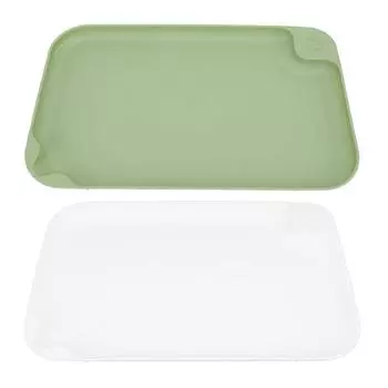 Коврик для кошачьего корма с приподнятыми краями, коврик для кормления домашних животных, предотвращающий переполнение, поднос для собачьей миски с водой, нескользящее основание для домашних животных White