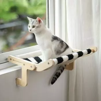 Коврик для кошачьего окна, зимний, легко моющийся, качественная ткань, 40 фунтов, популярная продажа, подвесная кровать-гамак для домашних животных, кровать для кошек белый