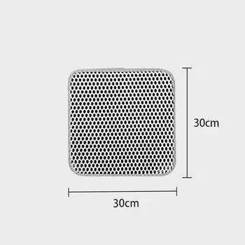 Коврик для кошачьего туалета для домашних животных Водонепроницаемый двухслойный коврик для кошачьего туалета Нескользящий коврик для кошачьего туалета с песком Чистый коврик для чистки домашних животных 30x30cm
