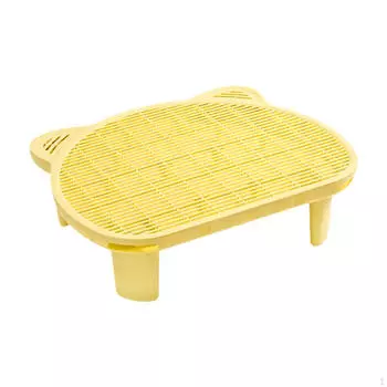 Коврик для кошачьего туалета, ловушка, легко моется, двухслойная, моющаяся, подножка, ступеньки жёлтый