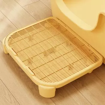 Коврик для кошачьего туалета, Пластиковые коврики-ловушки для кошачьего туалета с противоскользящими ножками, Накладки на лотки для кошачьего туалета 9CM high жёлтый